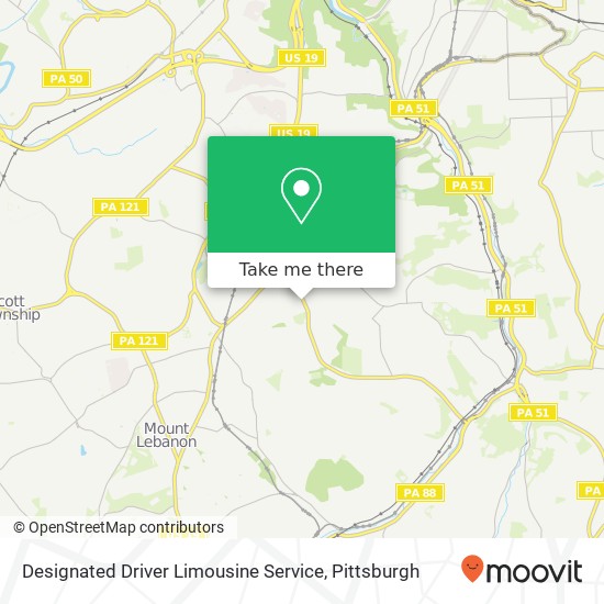 Designated Driver Limousine Service map