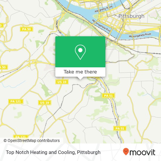 Top Notch Heating and Cooling map