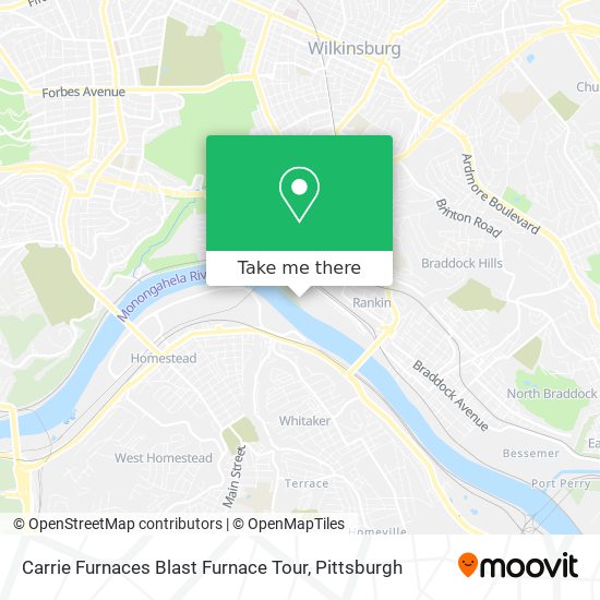 Carrie Furnaces Blast Furnace Tour map