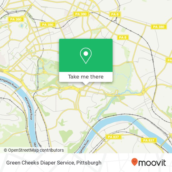 Green Cheeks Diaper Service map
