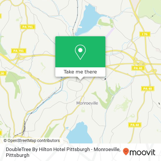 DoubleTree By Hilton Hotel Pittsburgh - Monroeville map