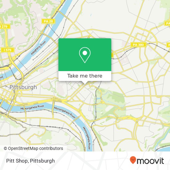 Pitt Shop map