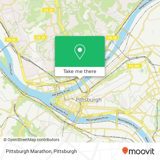 Pittsburgh Marathon map