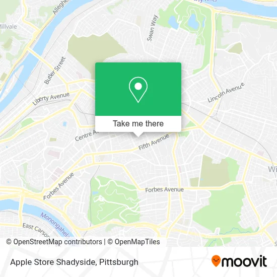 Apple Store Shadyside map