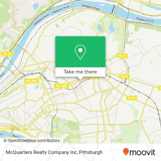 Mapa de McQuarters Realty Company Inc