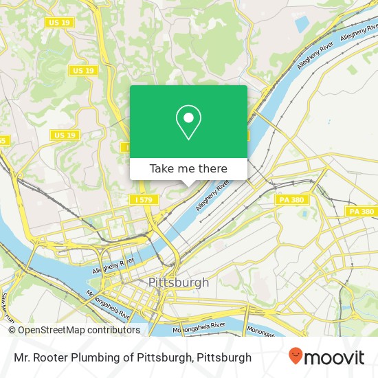 Mr. Rooter Plumbing of Pittsburgh map