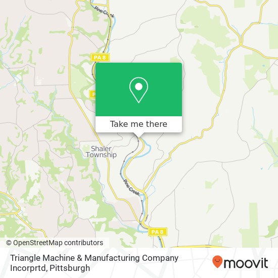 Mapa de Triangle Machine & Manufacturing Company Incorprtd