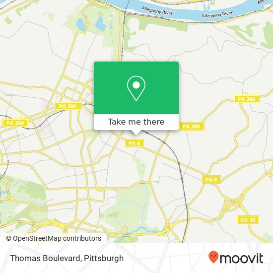 Thomas Boulevard map