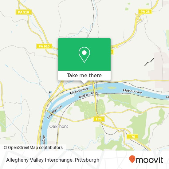 Allegheny Valley Interchange map