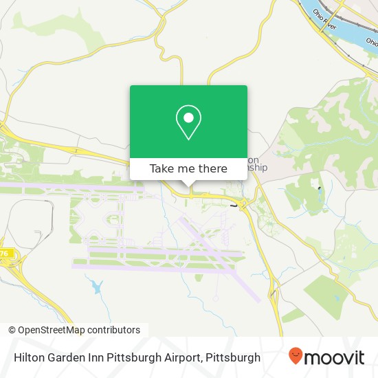 Hilton Garden Inn Pittsburgh Airport map