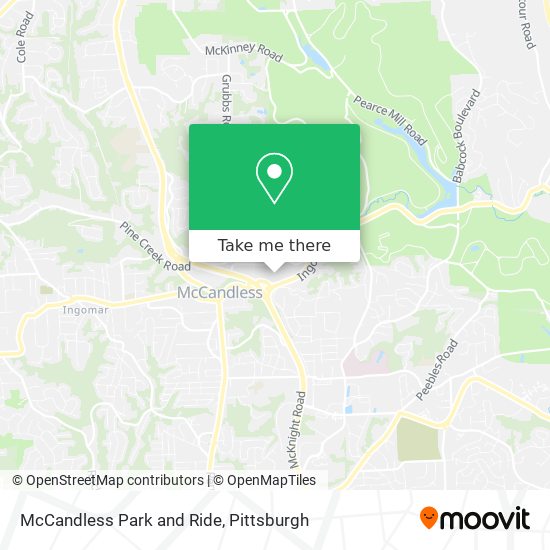 McCandless Park and Ride map