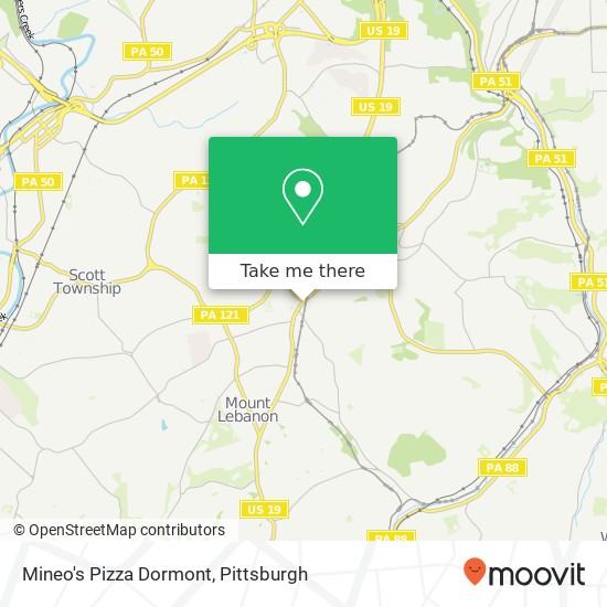 Mineo's Pizza Dormont map