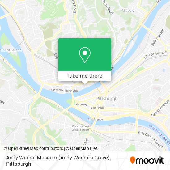 Mapa de Andy Warhol Museum (Andy Warhol's Grave)