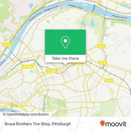 Mapa de Bruce Brothers Tire Shop
