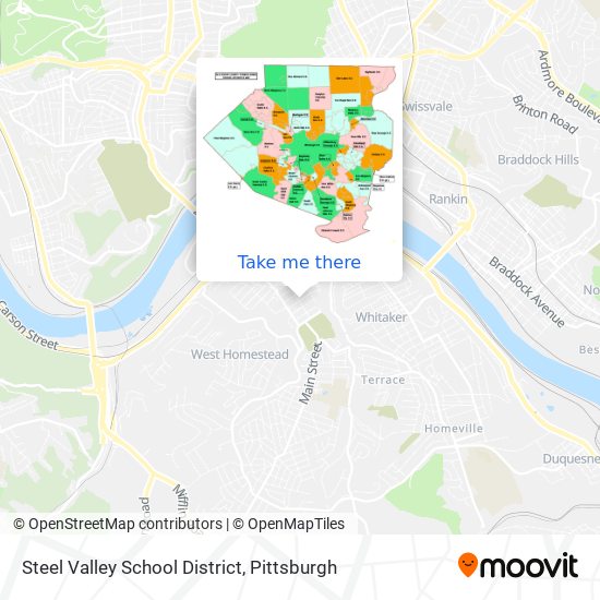 Mapa de Steel Valley School District