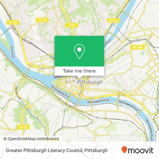 Greater Pittsburgh Literacy Council map