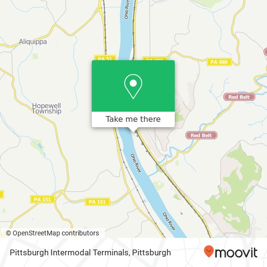 Pittsburgh Intermodal Terminals map