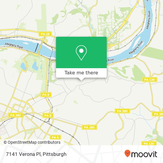 Mapa de 7141 Verona Pl
