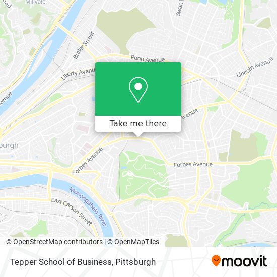 Mapa de Tepper School of Business