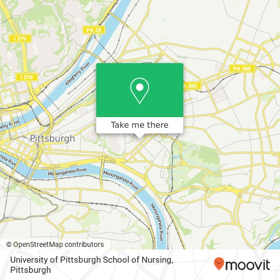Mapa de University of Pittsburgh School of Nursing