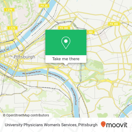 University Physicians Women's Services map