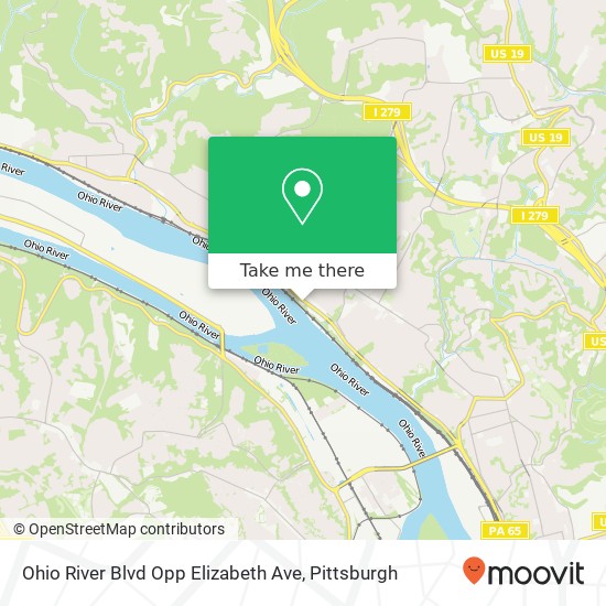 Mapa de Ohio River Blvd Opp Elizabeth Ave