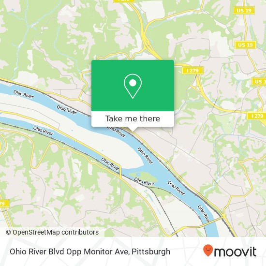 Mapa de Ohio River Blvd Opp Monitor Ave