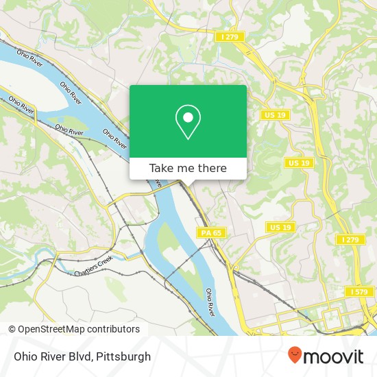 Mapa de Ohio River Blvd