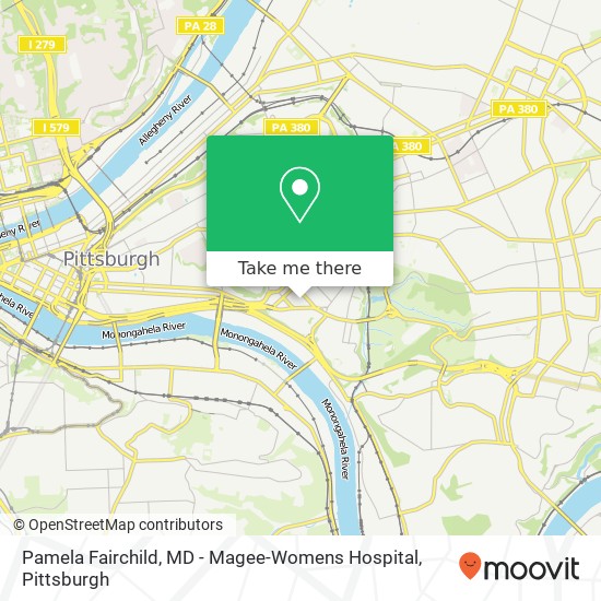 Pamela Fairchild, MD - Magee-Womens Hospital map