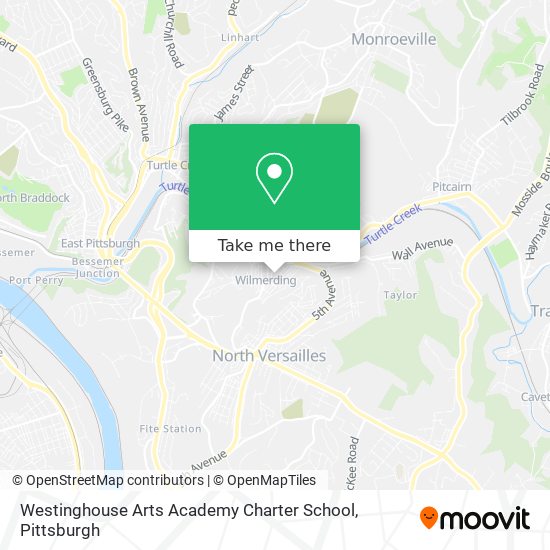 Westinghouse Arts Academy Charter School map