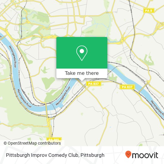 Pittsburgh Improv Comedy Club map