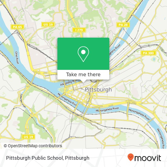 Pittsburgh Public School map