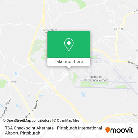 TSA Checkpoint Alternate - Pittsburgh International Airport map