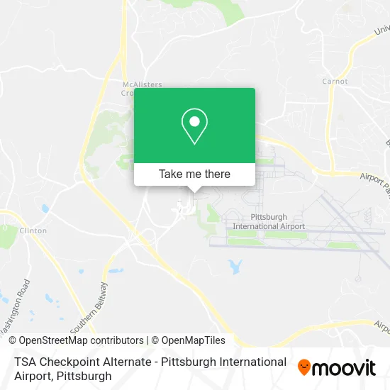 TSA Checkpoint Alternate - Pittsburgh International Airport map