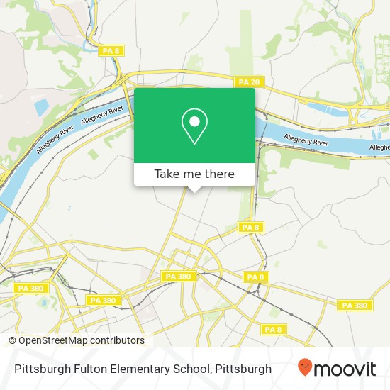 Mapa de Pittsburgh Fulton Elementary School