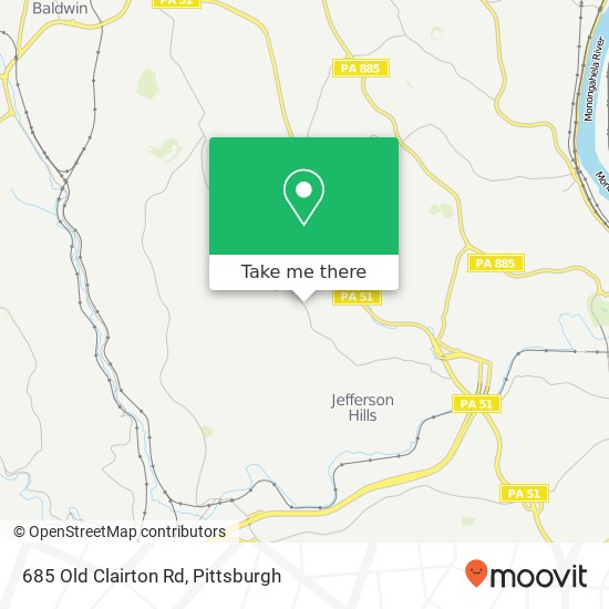 Mapa de 685 Old Clairton Rd