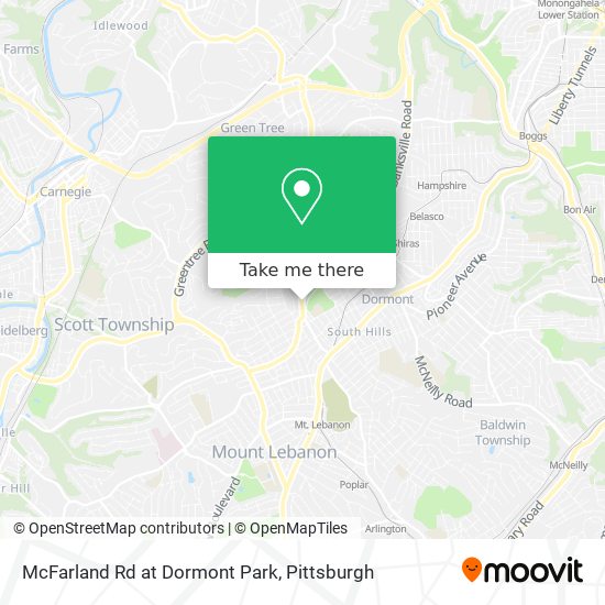 McFarland Rd at Dormont Park map
