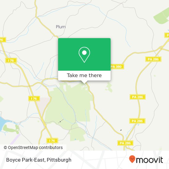 Boyce Park-East map