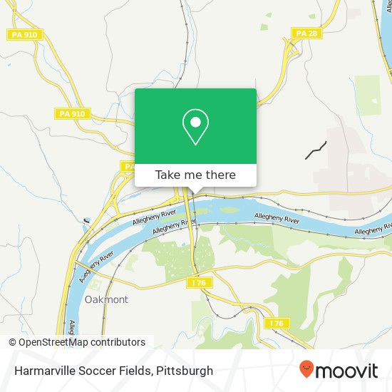 Harmarville Soccer Fields map