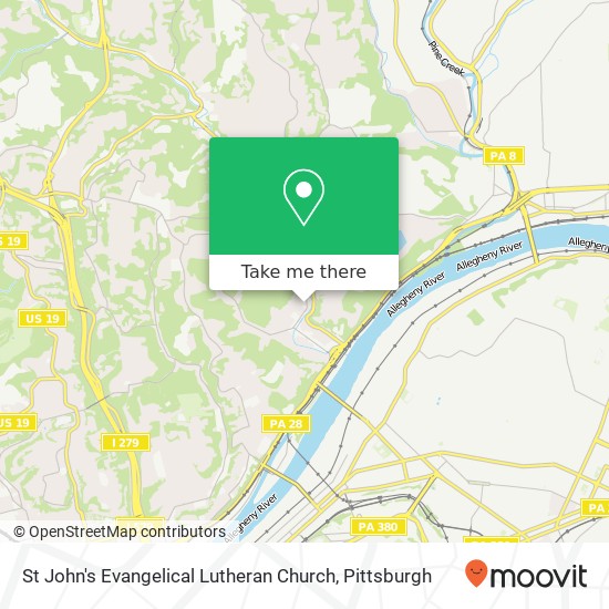 St John's Evangelical Lutheran Church map