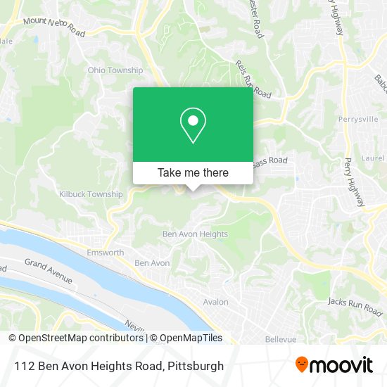 Mapa de 112 Ben Avon Heights Road