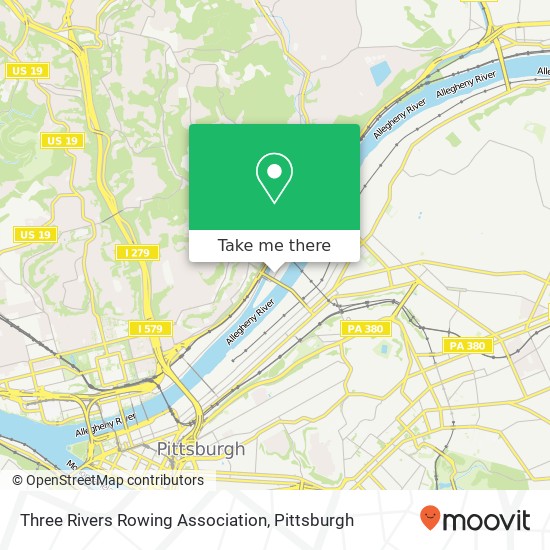 Mapa de Three Rivers Rowing Association