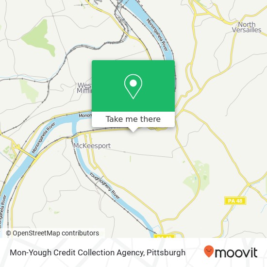 Mapa de Mon-Yough Credit Collection Agency