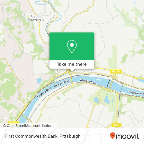 Mapa de First Commonwealth Bank