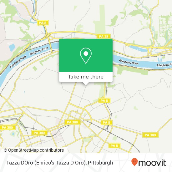 Tazza DOro (Enrico's Tazza D Oro) map