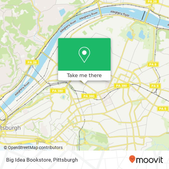Mapa de Big Idea Bookstore
