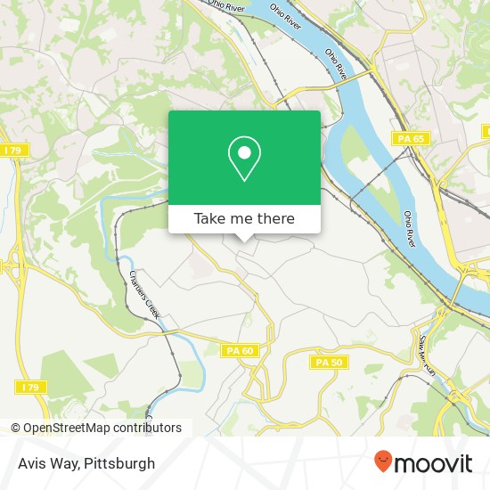 Avis Way map