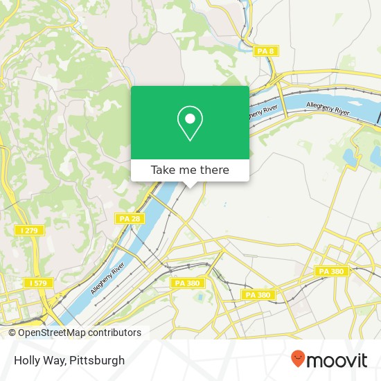 Holly Way map