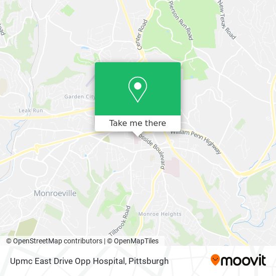 Mapa de Upmc East Drive Opp Hospital