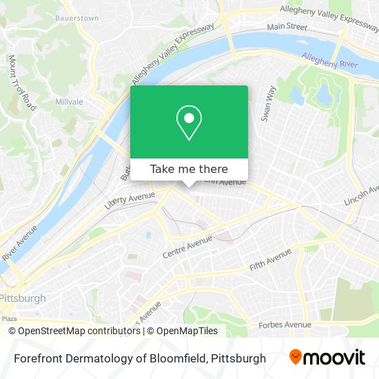 Mapa de Forefront Dermatology of Bloomfield